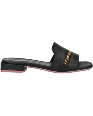 Lorenzo Mari Sandals Leather - Black