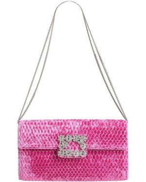 Roger Vivier Handbag Textile Fibers - Pink