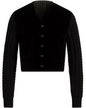 Dolce & Gabbana Jacket Cotton, Virgin Wool, Acetate, Viscose - Black