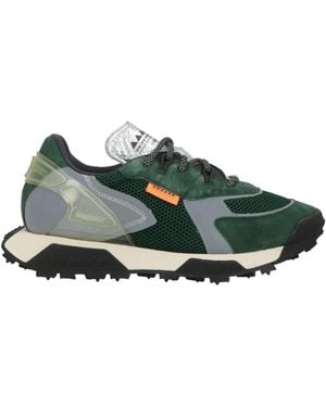RUN OF Sneakers Leather, Textile Fibers - Green