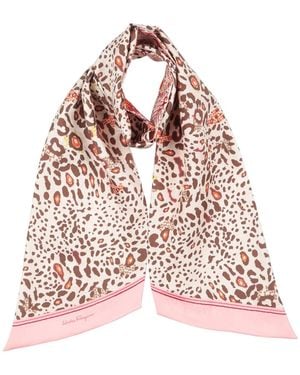 Ferragamo Ivory Scarf Silk - Pink