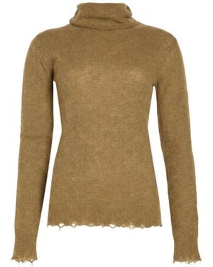 Giorgio Brato Turtleneck Alpaca Wool, Polyamide, Wool - Green