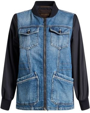 Moorer Denim Outerwear Polyester, Viscose - Blue