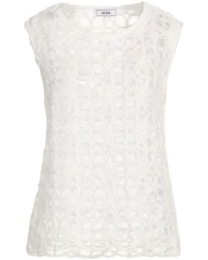 Jijil Top Polyester, Linen, Cotton - White