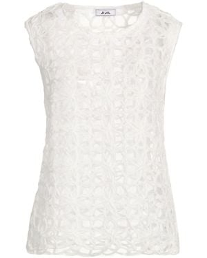 Jijil Top Polyester, Linen, Cotton - White