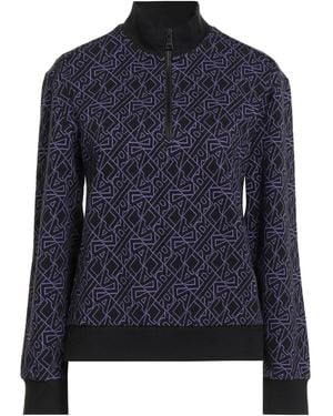KARL LAGERFELD Turtleneck Cotton, Elastane - Blue