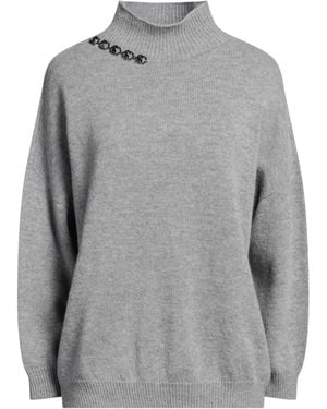 SIMONA CORSELLINI Turtleneck Merino Wool, Cashmere - Gray
