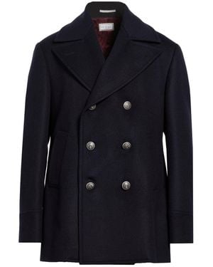 Brunello Cucinelli Midnight Coat Wool - Blue