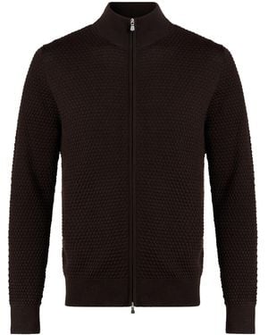 Gran Sasso Dark Cardigan Virgin Wool - Black