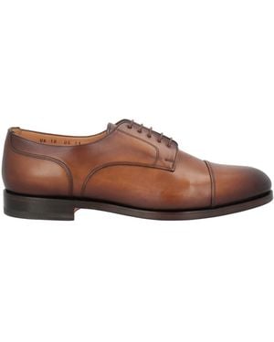 Santoni Tan Lace-Up Shoes Leather - Brown