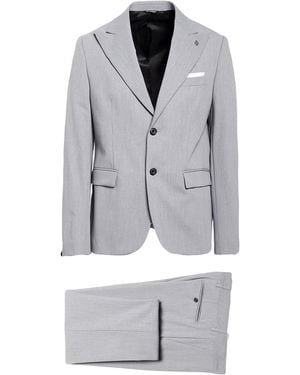 Daniele Alessandrini Suit Polyester, Viscose, Wool, Elastane - Gray