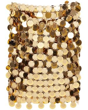 Rabanne Mini Skirt Polyester, Steel - Metallic