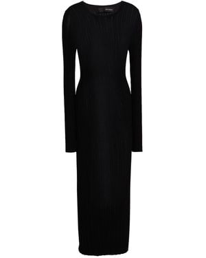 Isabel Benenato Maxi Dress Viscose, Polyester - Black