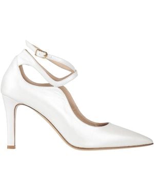 Walter Violet Pumps Leather - White