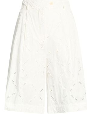 Semicouture Shorts & Bermuda Shorts Cotton, Polyester - White