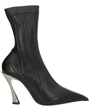 Mugler Ankle Boots Leather - Black