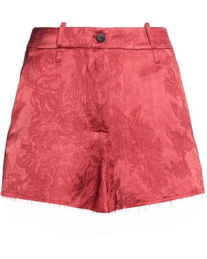 Masnada Brick Shorts & Bermuda Shorts Acetate, Viscose, Linen - Red