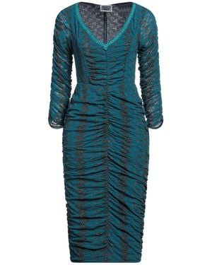 PHO® Firenze Midi Dress Cotton, Polyester, Lurex - Blue