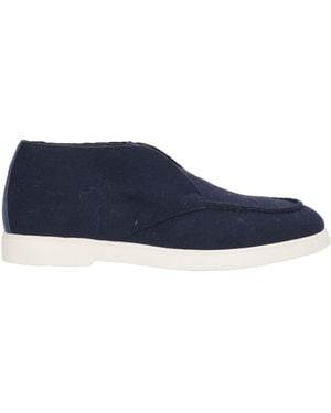 Gran Sasso Midnight Ankle Boots Textile Fibers - Blue