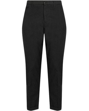 40weft Charcoal Trousers Cotton, Elastane - Black