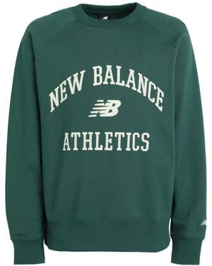 New Balance Athletics Varsity Cotton-Fleece Sweatshirt - Green