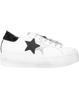 2Star Sneakers Leather, Textile Fibers - White
