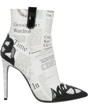 John Galliano Ankle Boots Leather - White