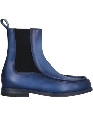 Santoni Ankle Boots Leather - Blue