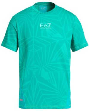 EA7 Emerald T-Shirt Polyester, Elastane - Blue