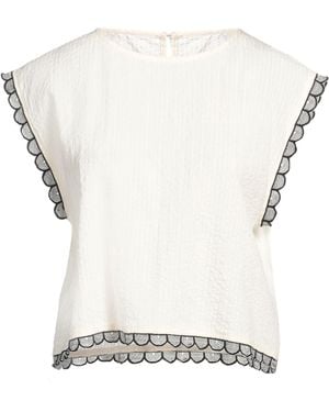 19.70 Nineteen Seventy Top Cotton, Polyester - White