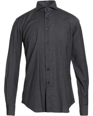 Xacus Charcoal Shirt Virgin Wool - Blue