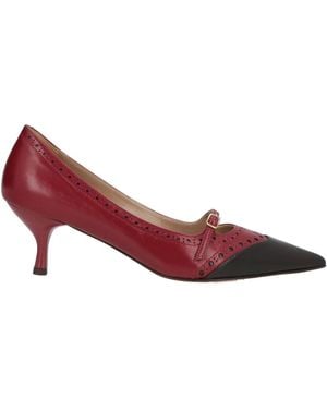 Relac Burgundy Pumps Leather - Red