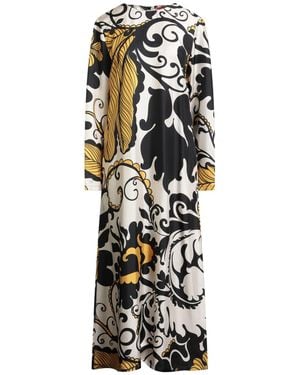 La DoubleJ Ivory Midi Dress Silk - White