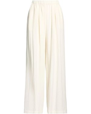 ELEH Ivory Pants Cotton, Polyester, Nylon, Linen - White