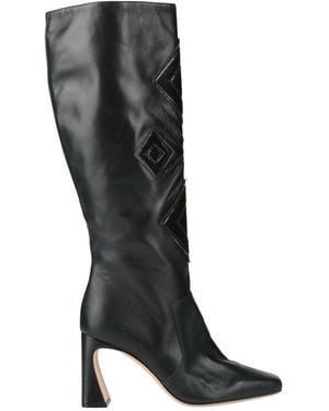 Alberta Ferretti Boot Leather - Black