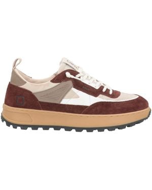 Date Sneakers Leather, Textile Fibers - Brown