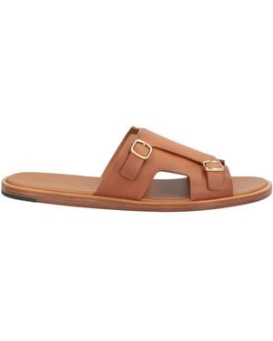Santoni Tan Sandals Leather - Brown