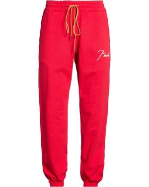 Rhude Trousers Cotton - Red
