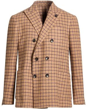 Lardini Camel Blazer Wool - Brown