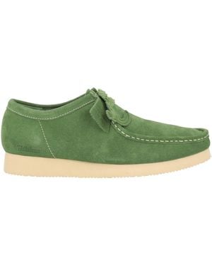 Clarks Cream Lace-Up Shoes Leather - Green