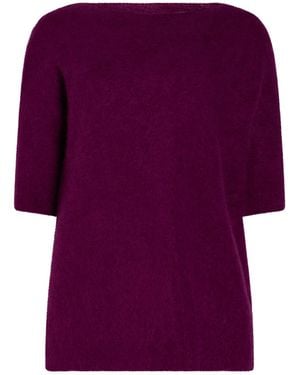 Kontatto Plum Jumper Alpaca Wool, Nylon, Wool, Elastane - Purple