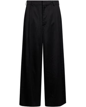 Dries Van Noten Pants Viscose, Wool, Polyurethane - Black