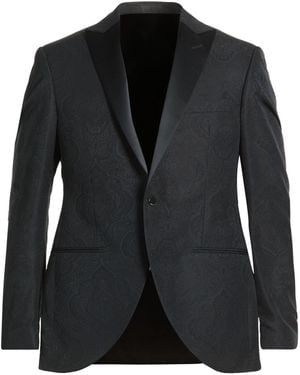 Luigi Bianchi Midnight Blazer Wool, Polyester - Black