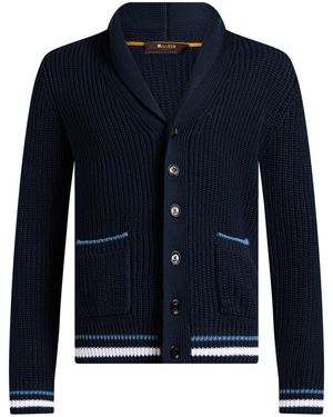 Moorer Cardigan Cotton - Blue