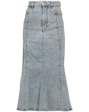 Maje Denim Skirt Cotton, Polyester, Elastane - Grey