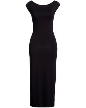 Majestic Filatures Midnight Midi Dress Viscose, Elastane - Black