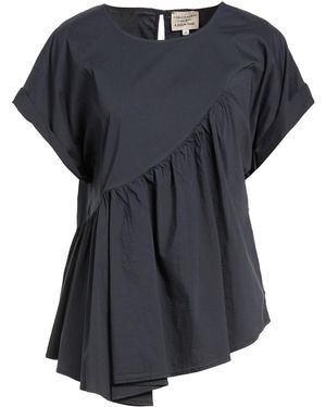 ALESSIA SANTI Charcoal Top Cotton, Polyamide, Elastane - Black