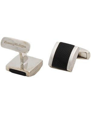 ZEGNA Gemelos Y Pasador - Blanco