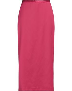 Hevò Fuchsia Maxi Skirt Polyester, Elastic Fibers - Pink