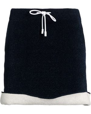 JW Anderson Midnight Mini Skirt Polyester, Wool - Blue
